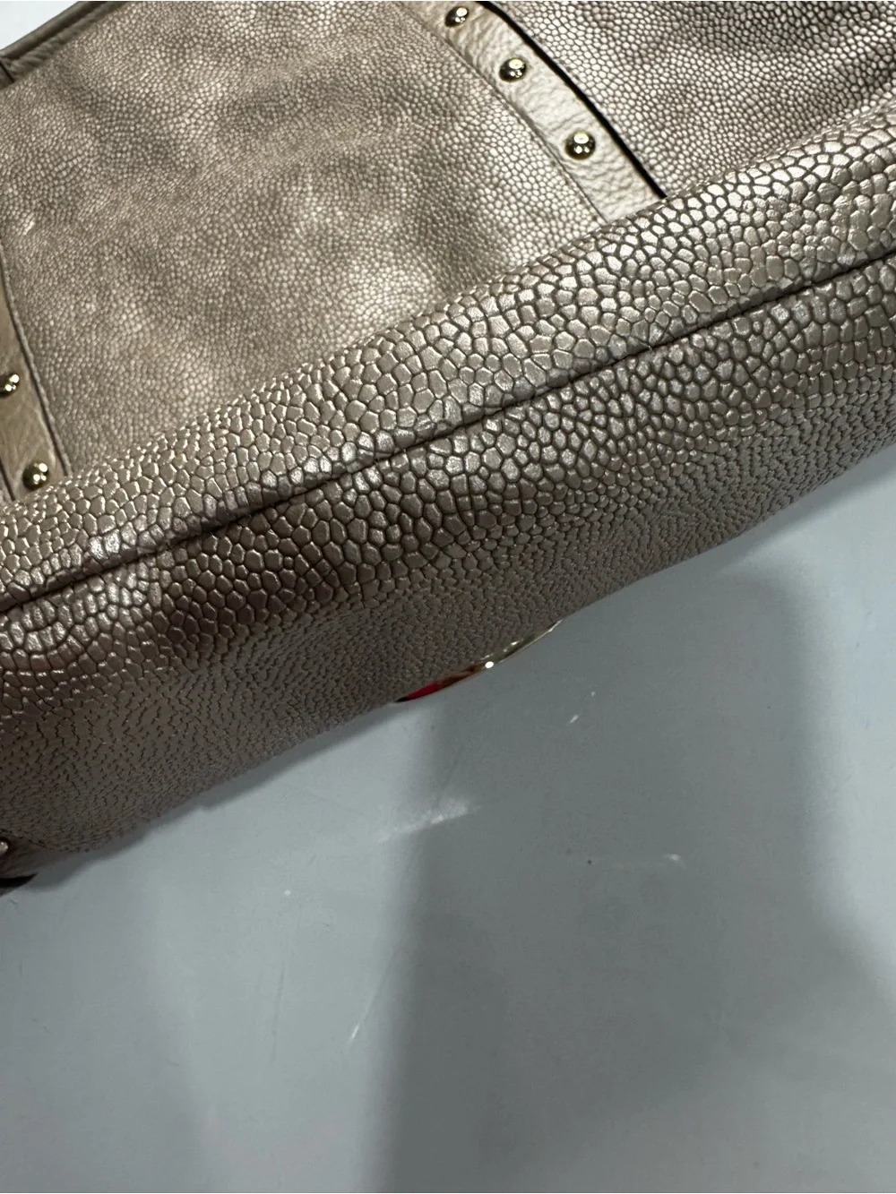 Coach Kelsey Metallic Pebbled Leather Shoulder Hobo